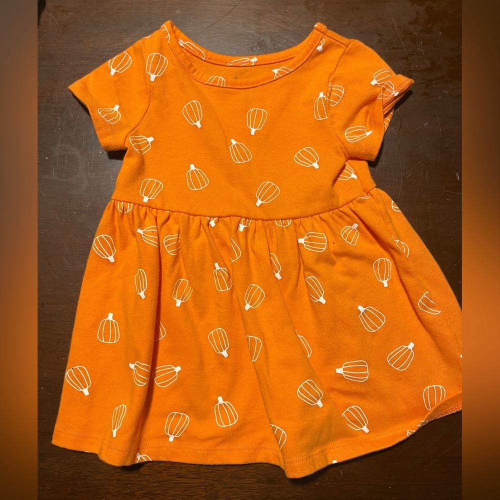 Cat and Jack pumpkin dress 12 months